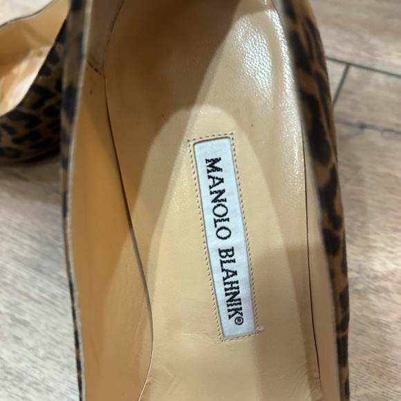 Manolo Blahnik Brown Leopard Heels size 7.5 - Picture 3 of 9